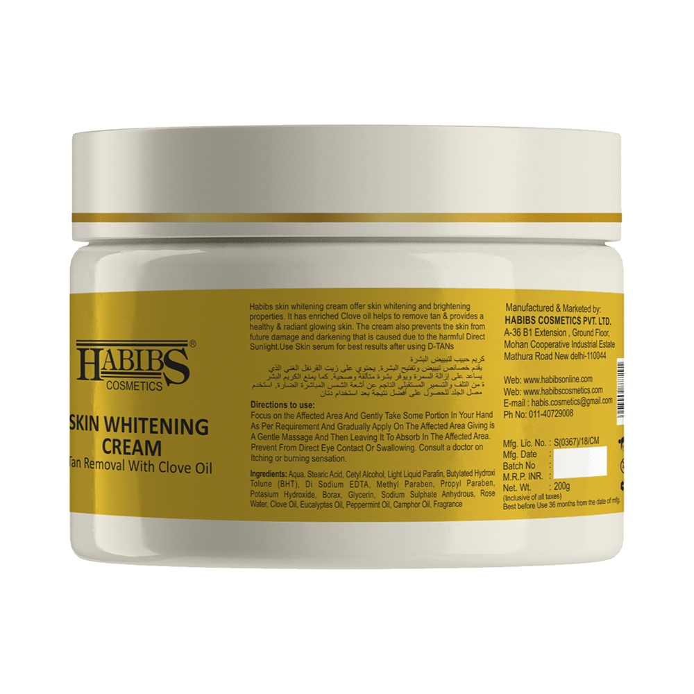 Habibs Skin Whitening Cream Tan Removal with Clove Oil (200gm Each) - Image 7