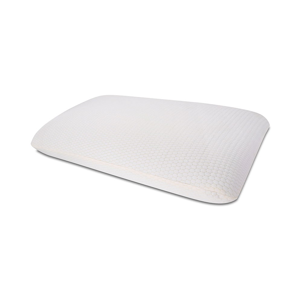 Sleepsia Standard Memory Foam Infused Gel Pillow Medium Off White Grid Fabric