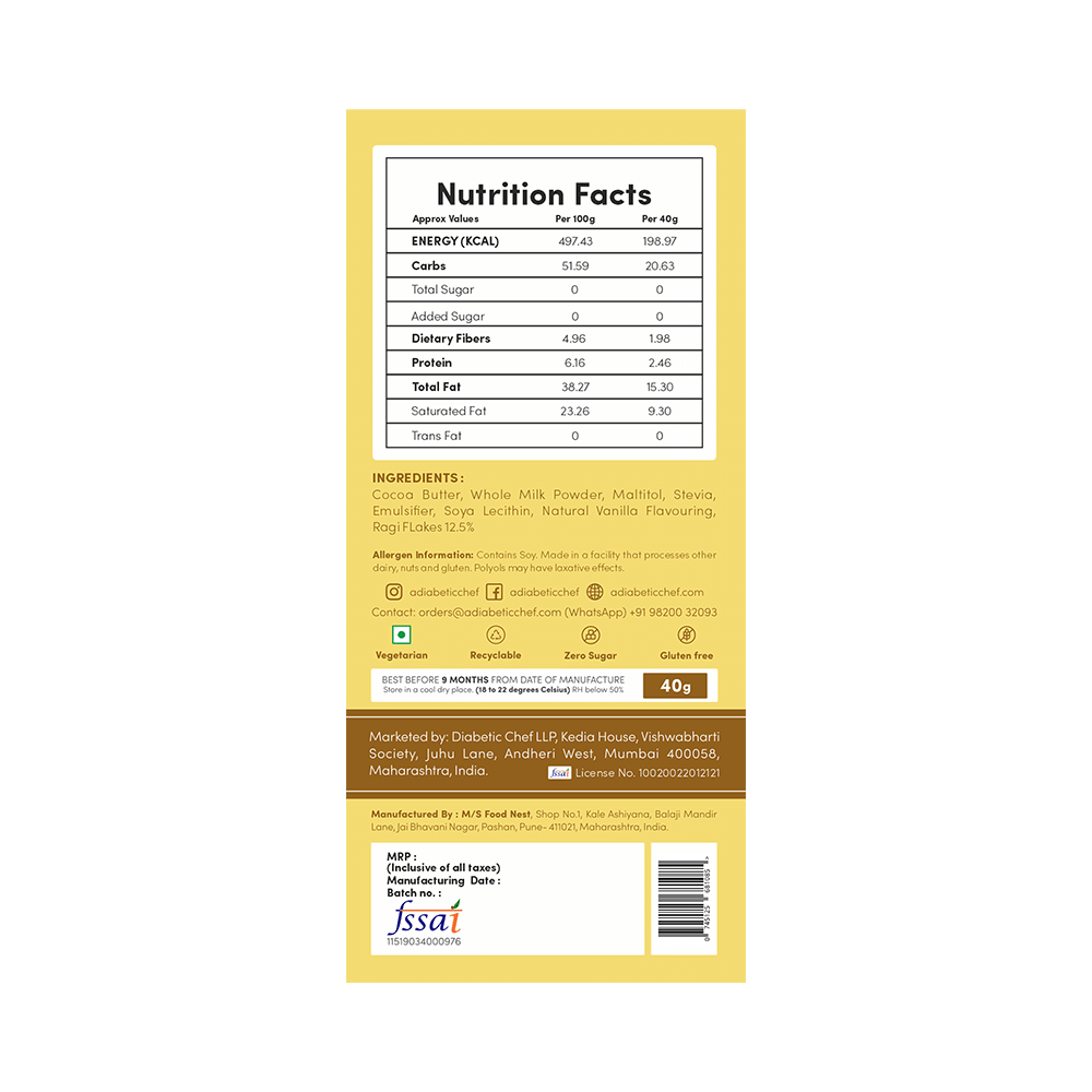 A Diabetic Chef Chocolate (40gm Each) Assorted Pack - Image 8