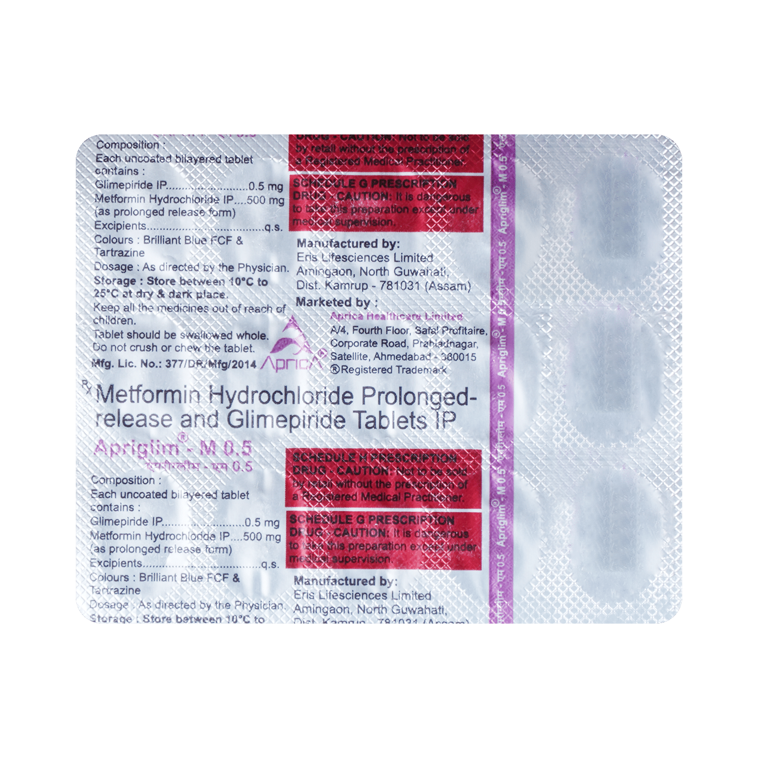 Apriglim-M 0.5 Tablet PR - Image 3