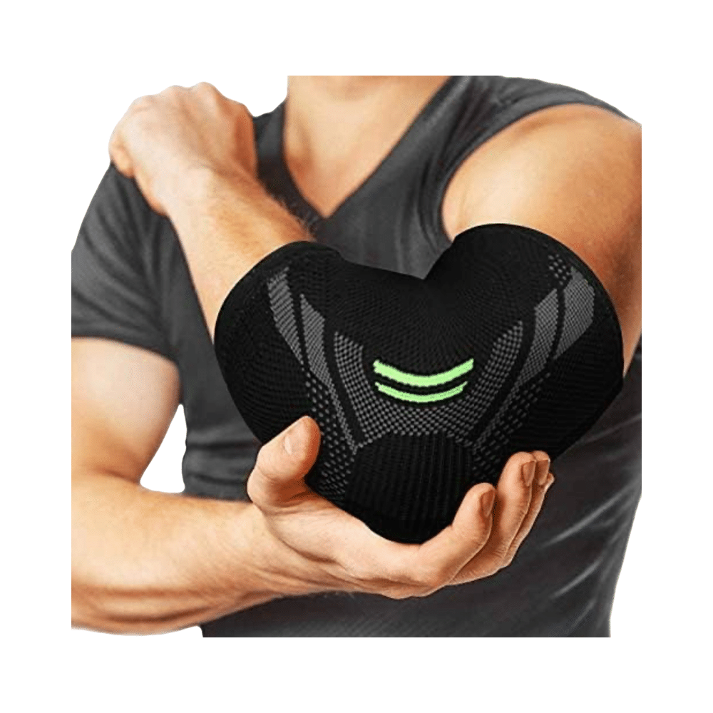 Haxor SilverAge Designer Elbow Support Black Large