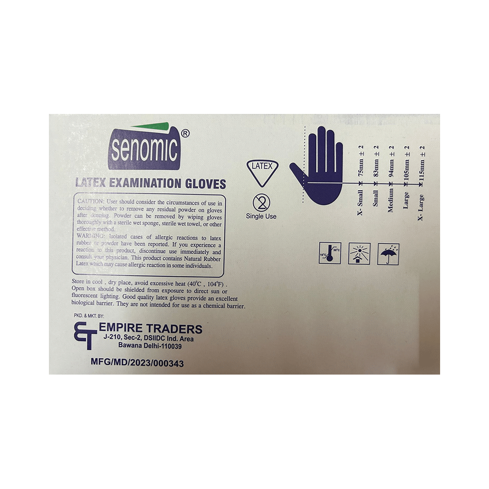 Senomic Latex Examination Glove XS - Image 2