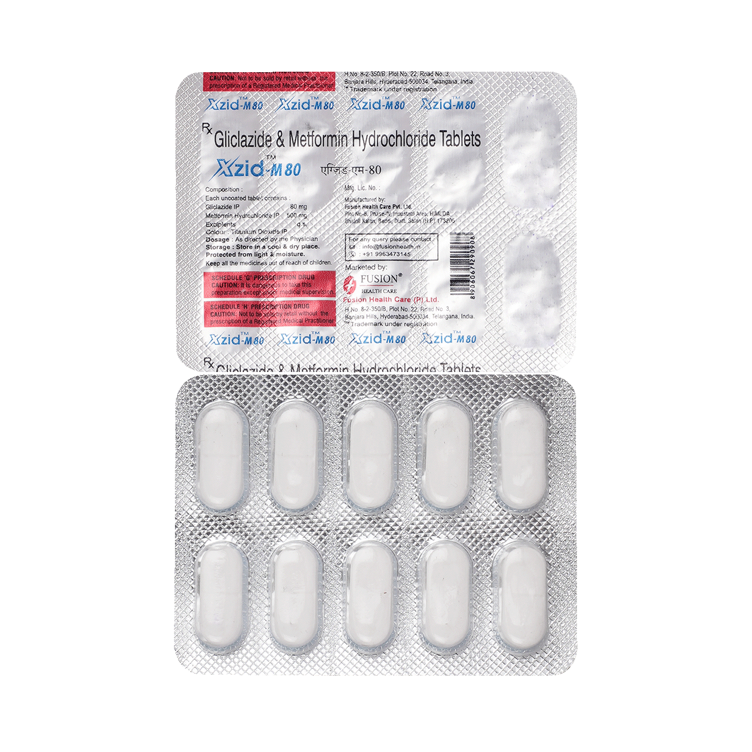Xzid M 80mg/500mg Tablet XR - Image 1