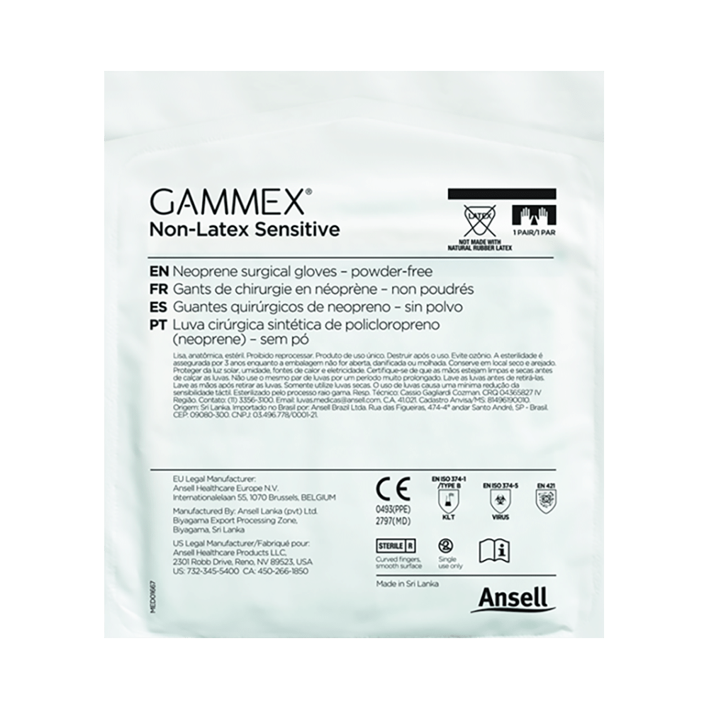 Ansell Gammex Non-Latex Sensitive Powder Free Surgical Glove 6.5 - Image 4
