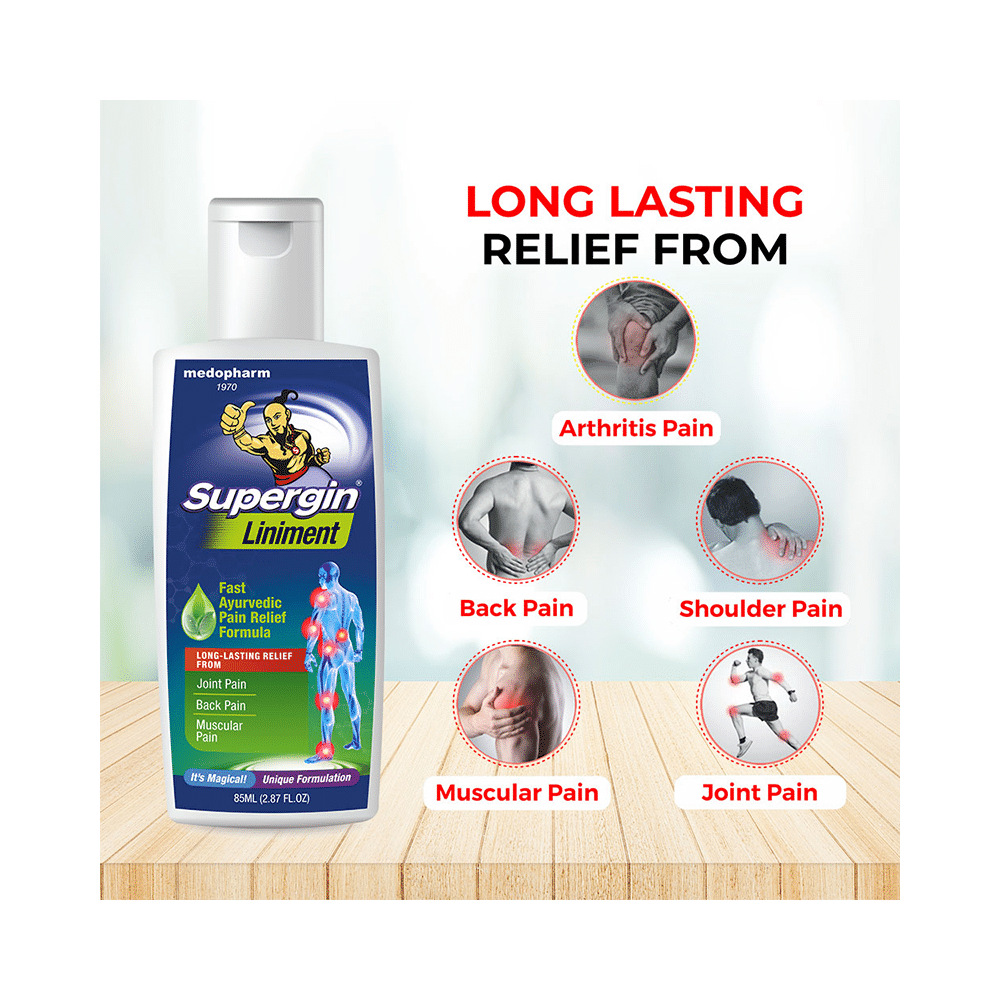 Medopharm Wellness Supergin Liniment Oil for Joint, Muscle, Back, Shoulder and Arthritis Pain with 10gm Ointment Free - Image 4