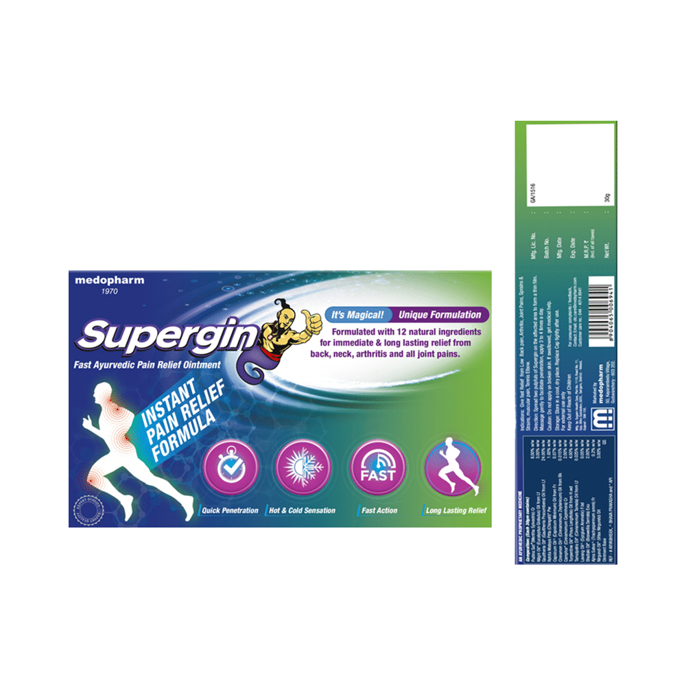 Medopharm Wellness Supergin Liniment Oil for Joint, Muscle, Back, Shoulder and Arthritis Pain with 10gm Ointment Free - Image 5