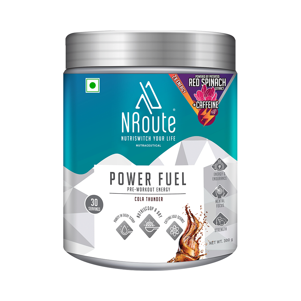 Nroute Power Fuel Pre-Workout Energy Powder Cola Thunder - Image 1