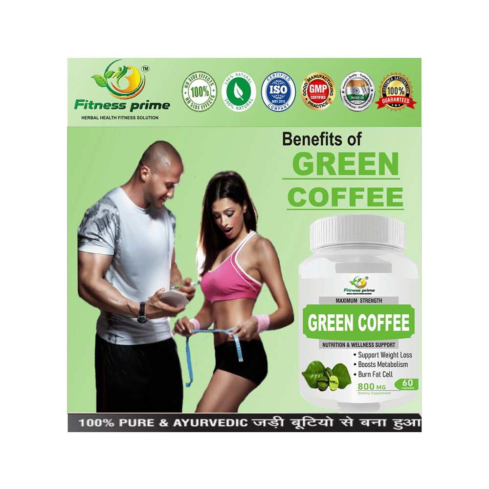 Fitness Prime Combo Pack of Maximum Strength Green Coffee Nutrition & Wellness Support Capsule & Maximum Strength Garcina Cambogia Nutritional Wellness Support 800mg Capsule (60 Each) - Image 2