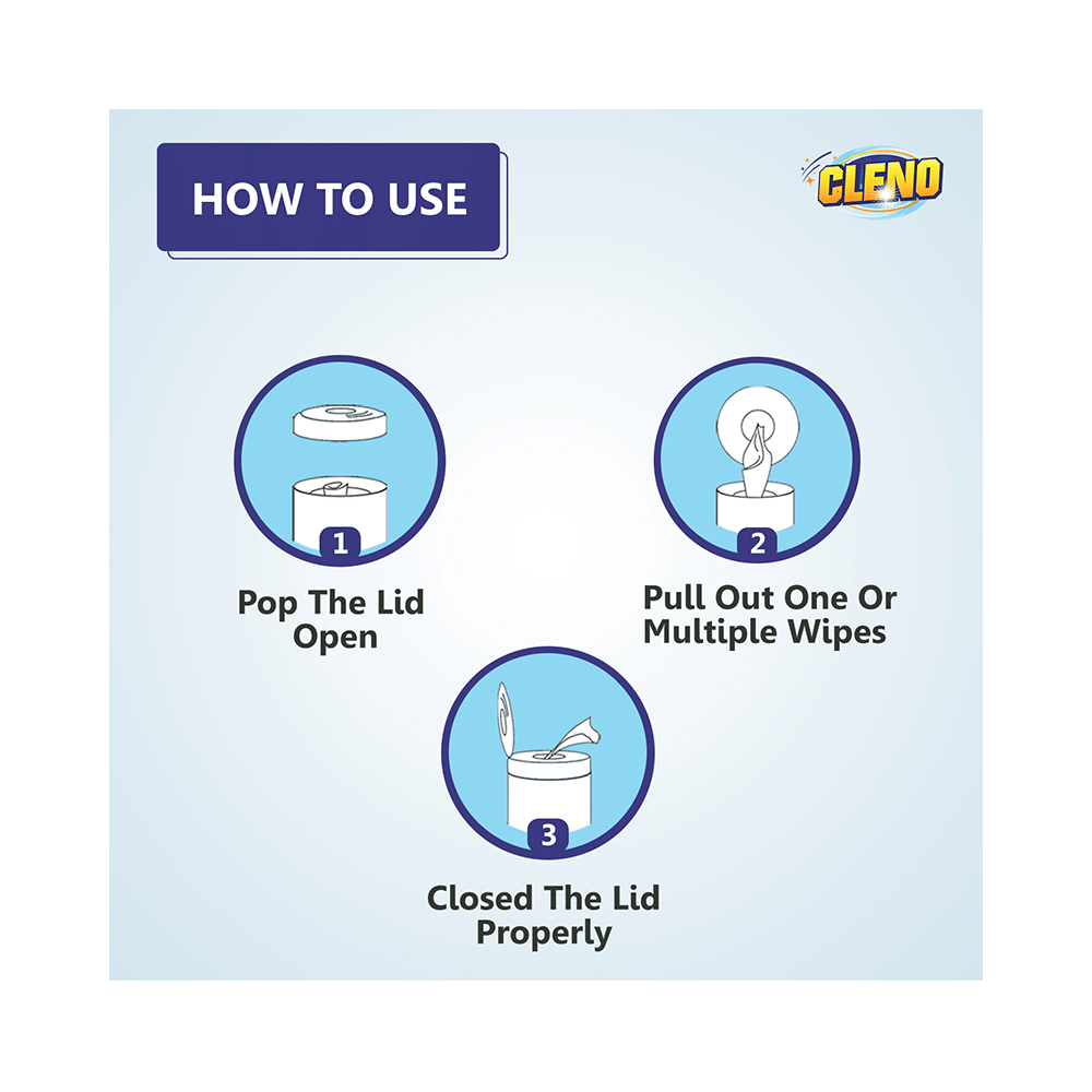 Cleno Bathroom Cleaner Wipes (50 Each) - Image 7