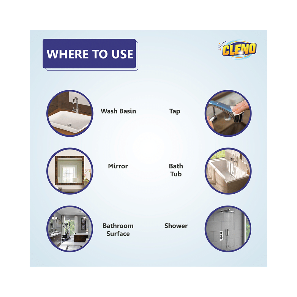 Cleno Bathroom Cleaner Wipes (50 Each) - Image 4