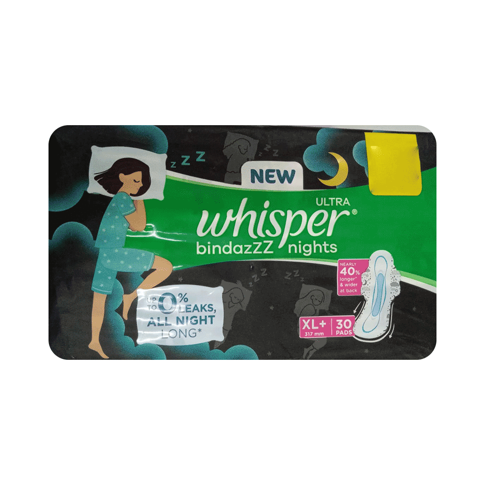 Whisper Ultra Bindazzz Nights Pads XL+