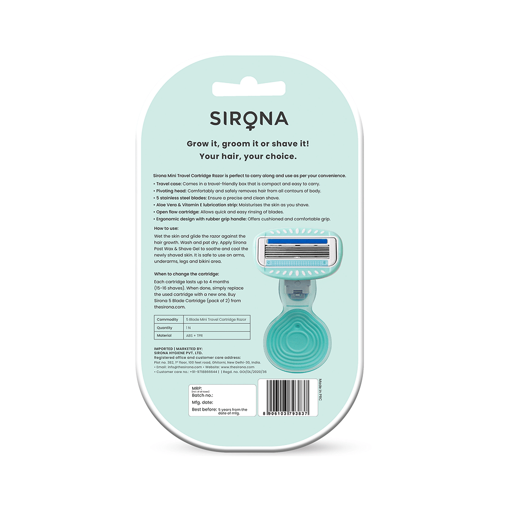 Sirona Mini Travel Cartridge Razor - Image 2