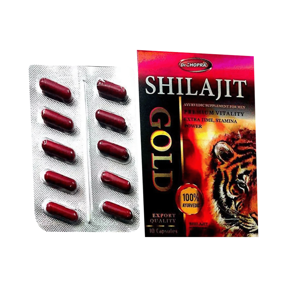 Dr Chopra 100% Ayurvedic Shilajit Gold Capsule for Men (10 Each) - Image 2