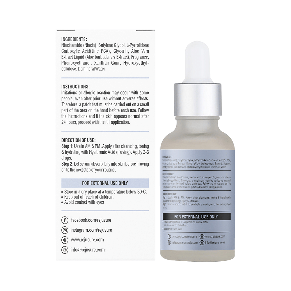 Rejusure 10% Niacinamide + 1% Zinc Facial Serum - Image 2