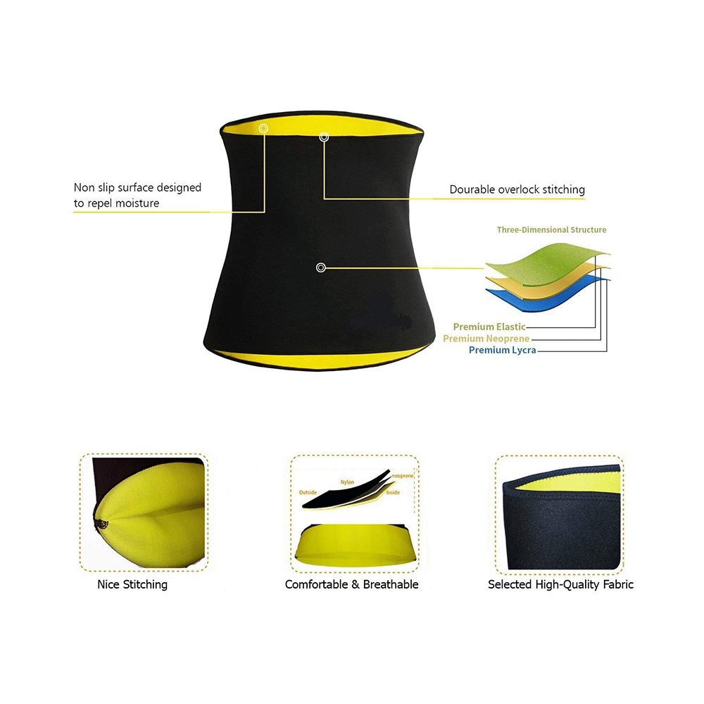 DEE Sons Shaper Non Tearable Tummy Trimmer Small Black - Image 4