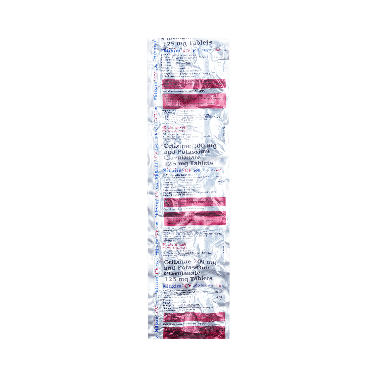 Milixim CV 200 mg/125 mg Tablet - Image 2
