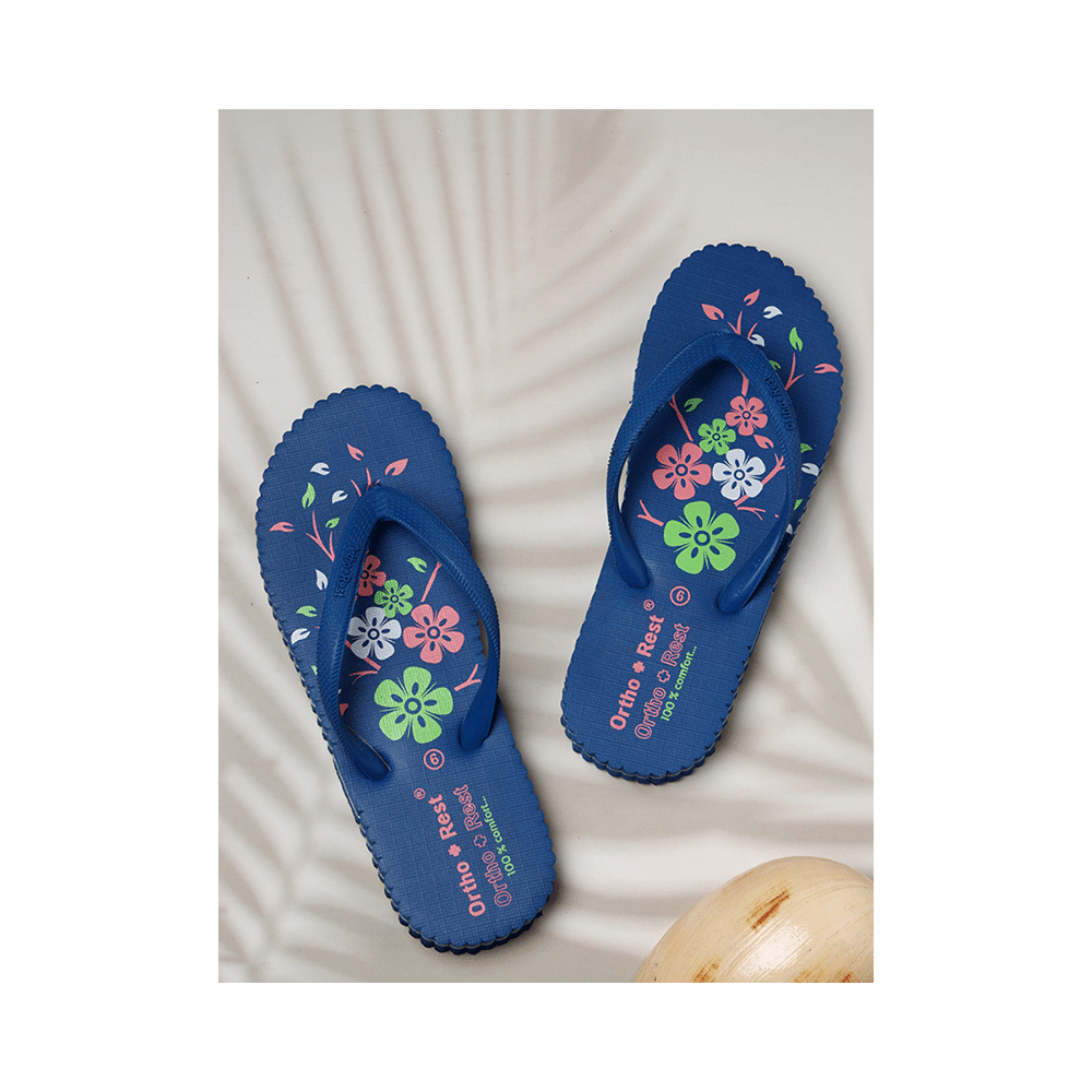 Ortho + Rest Women's Cool Extra Soft and Comfortable Orthopedic Flip Flops for Home Daily Use Blue 7 - Image 8