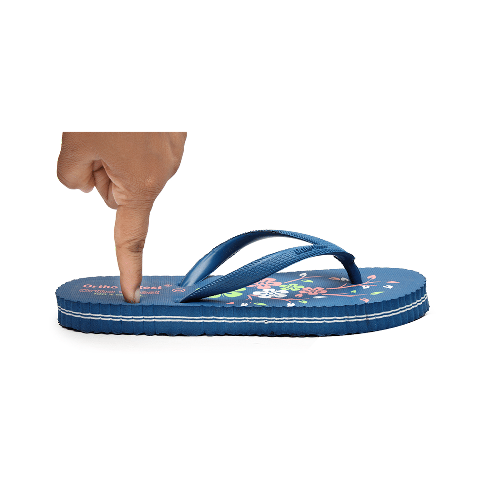 Ortho + Rest Women's Cool Extra Soft and Comfortable Orthopedic Flip Flops for Home Daily Use Blue 7 - Image 3