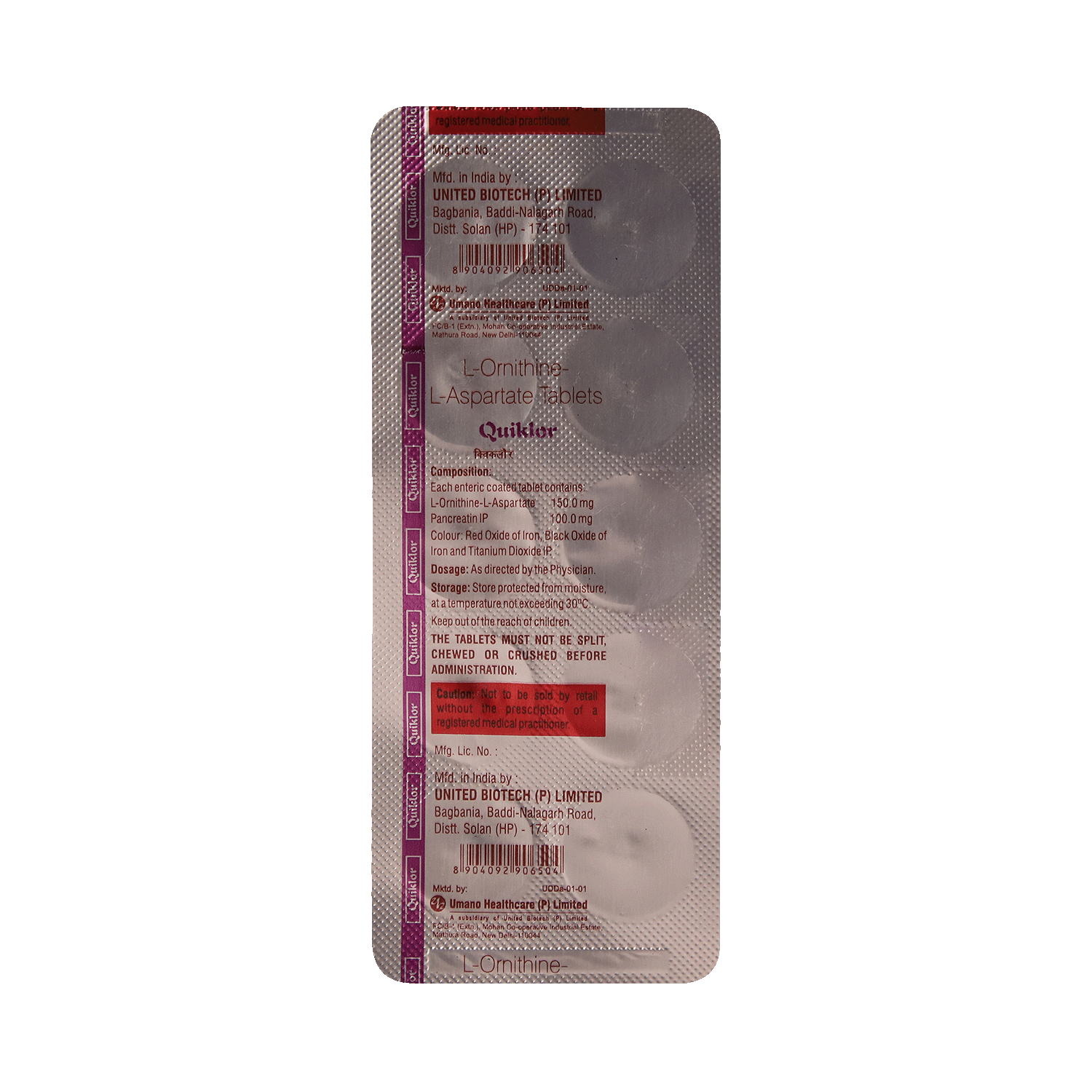 Quiklor 150mg/100mg Tablet - Image 3