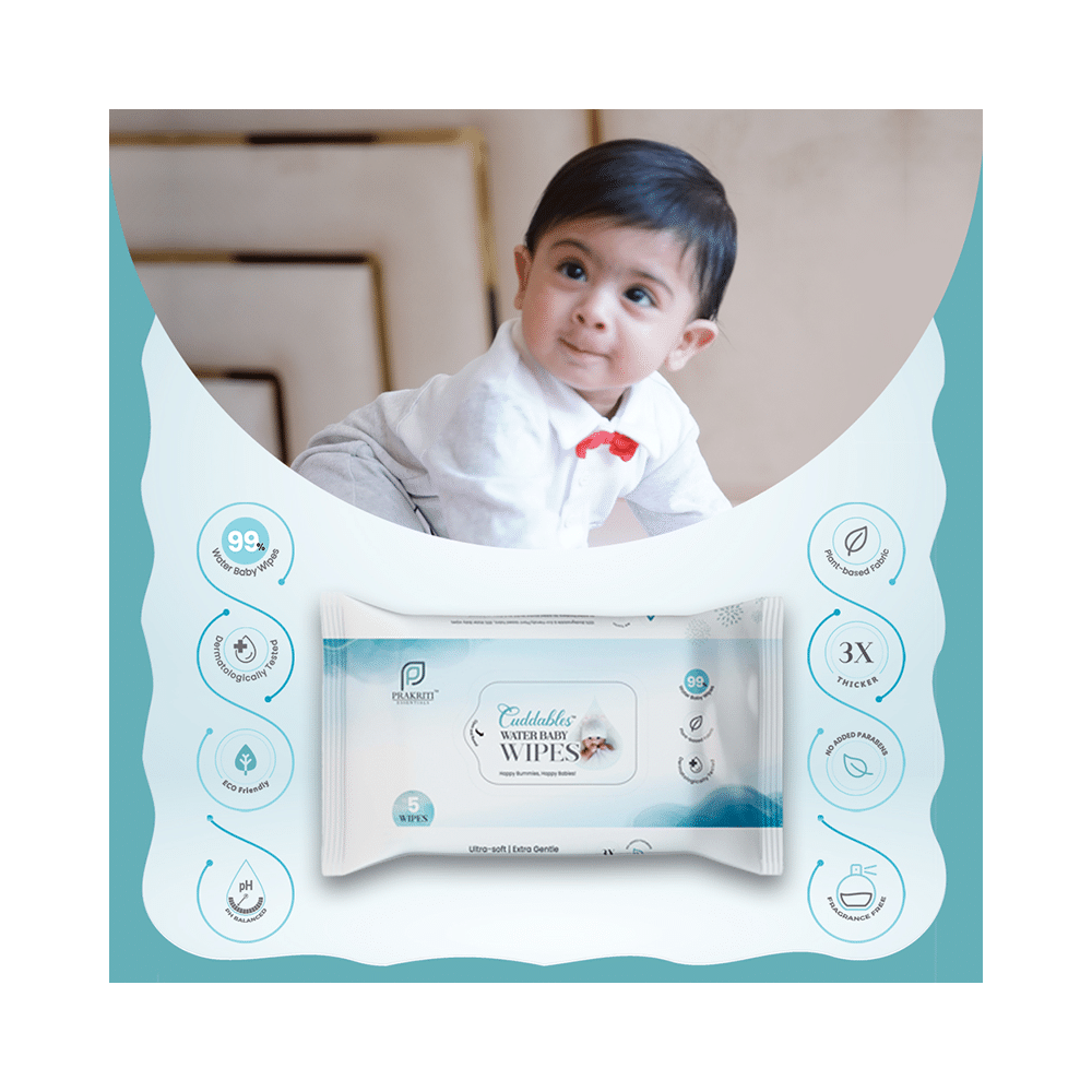 Cuddables Water Baby Wipes (5 Each) - Image 8