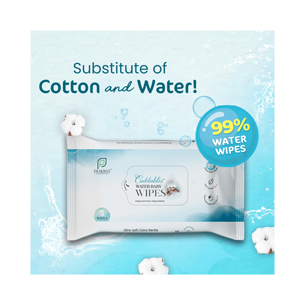 Cuddables Water Baby Wipes (5 Each) - Image 6