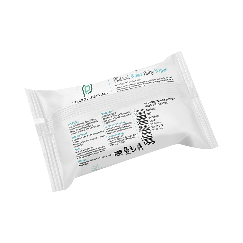 Cuddables Water Baby Wipes (5 Each) - Image 3