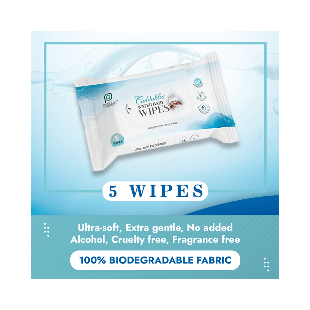 Cuddables Water Baby Wipes (5 Each) - Image 7