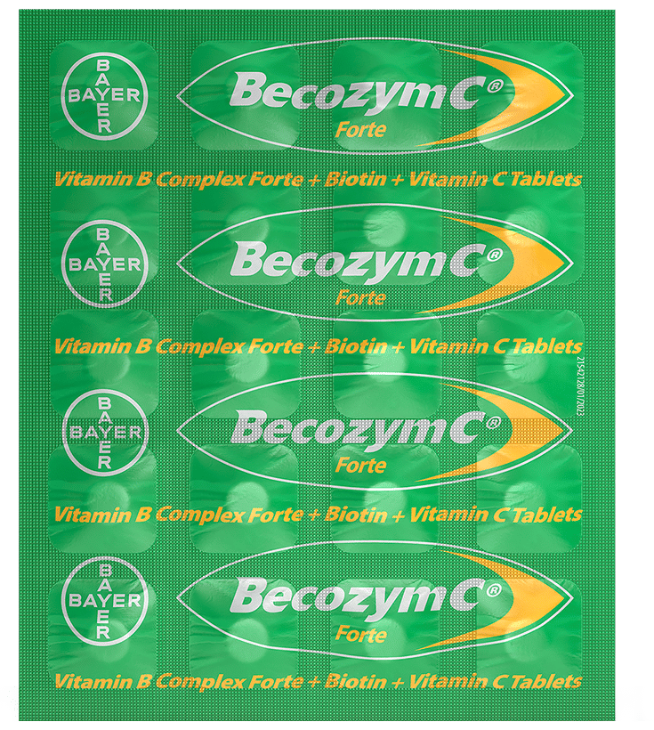 Becozym C Forte with Biotin, Vitamin C & B Complex - Image 1