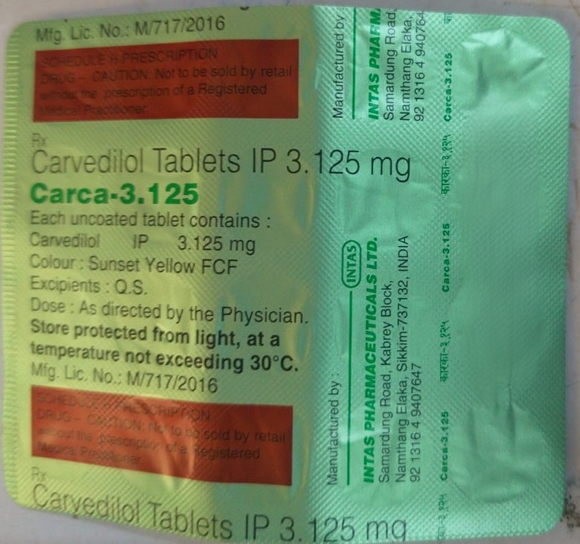 Carca 3.125 Tablet