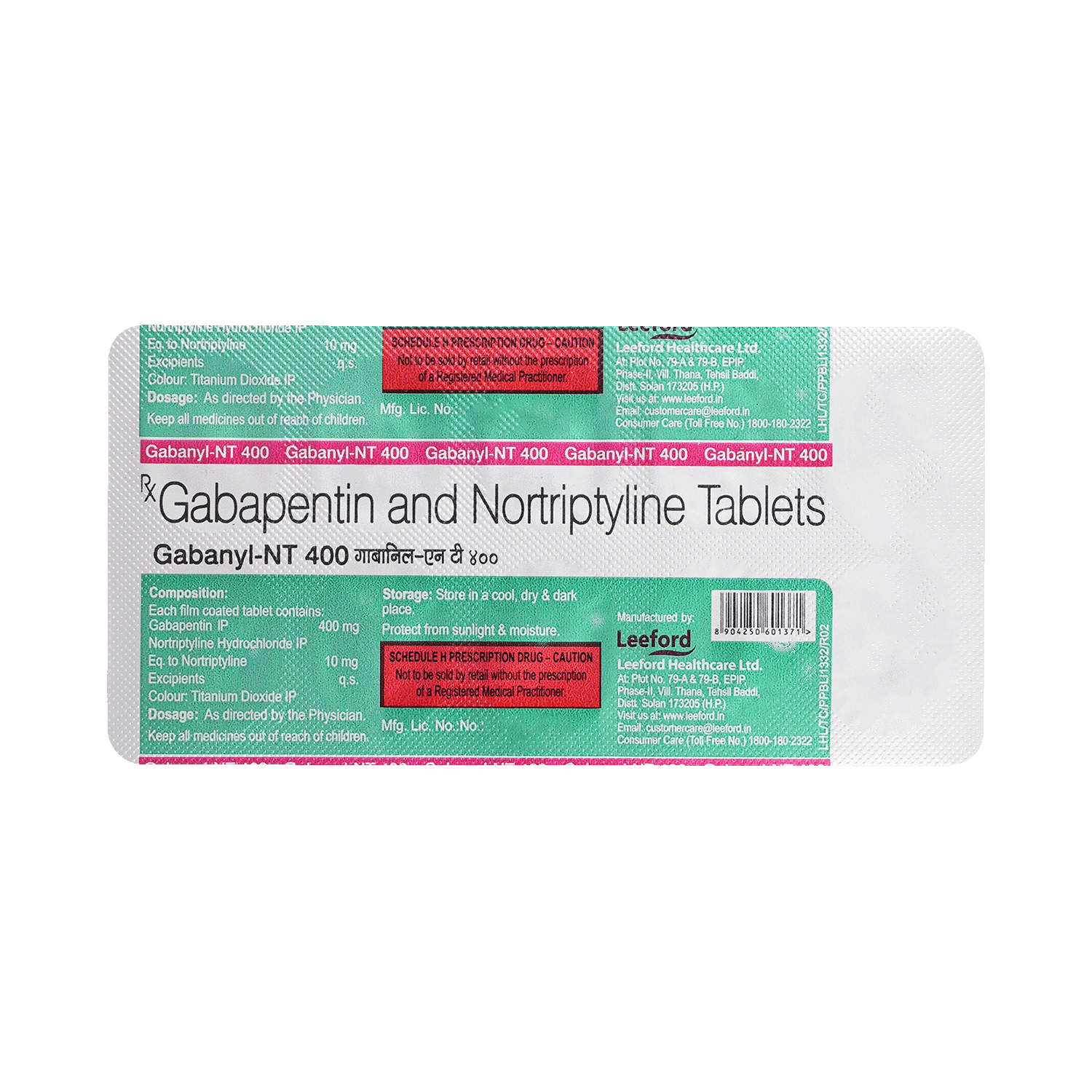 Gabanyl NT 400mg/10mg Tablet - Image 5