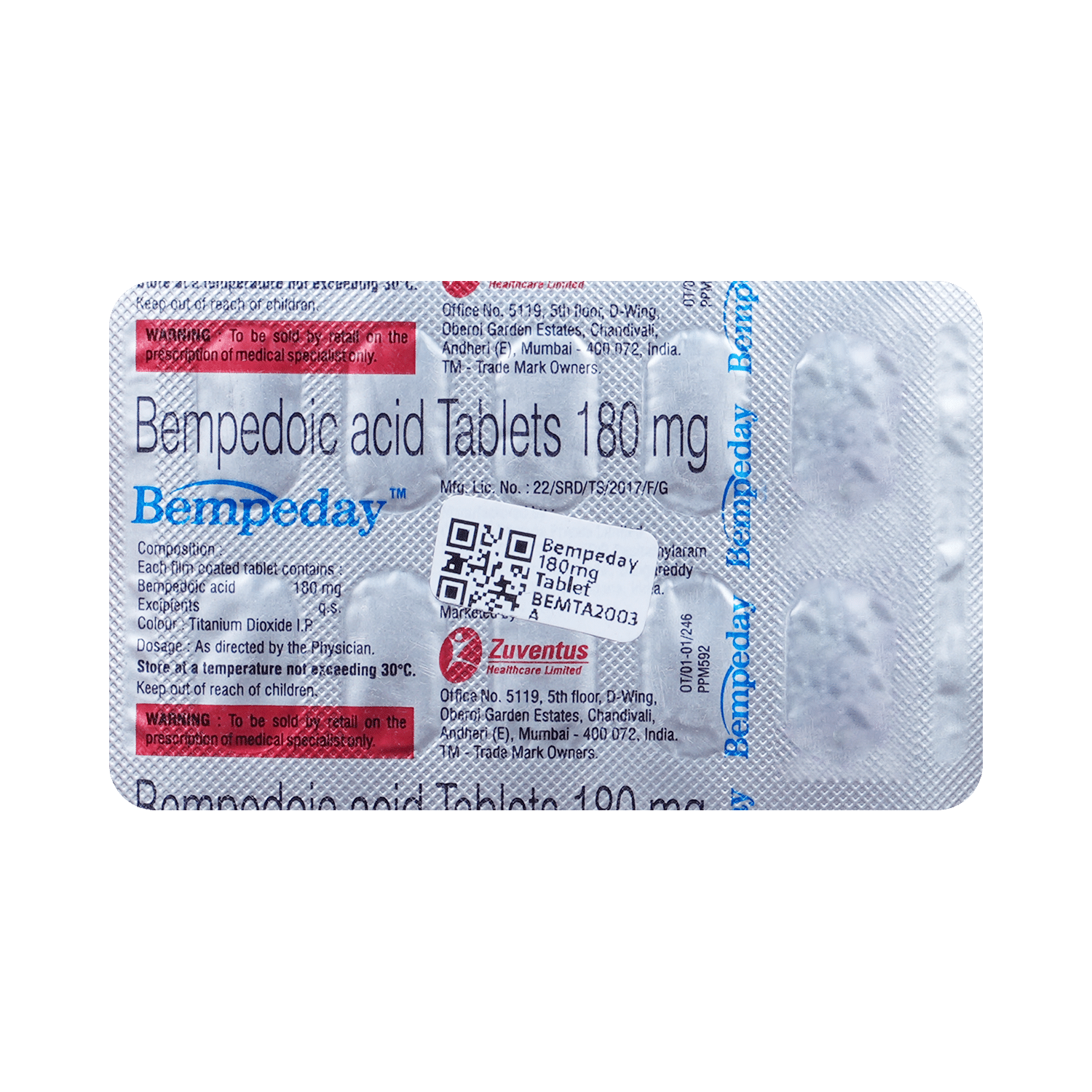 Bempeday 180mg Tablet - Image 3