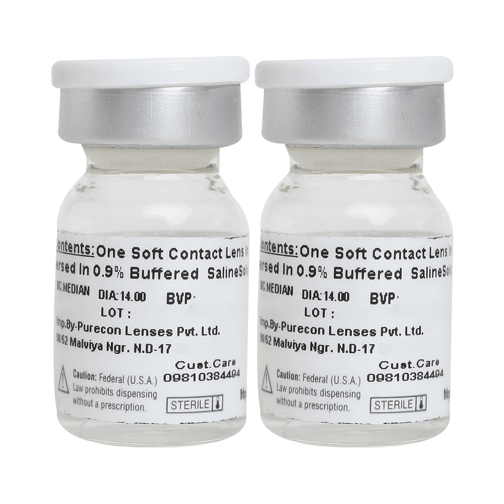 Purecon Clear Soft Daily Wear Contact Lens Optical Power -5.75 Blue - Image 2