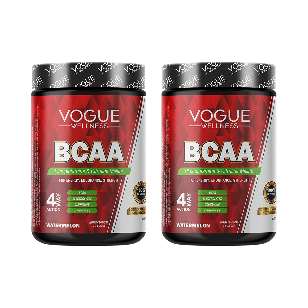 Vogue Wellness BCAA Powder (400gm Each) Watermelon - Image 1