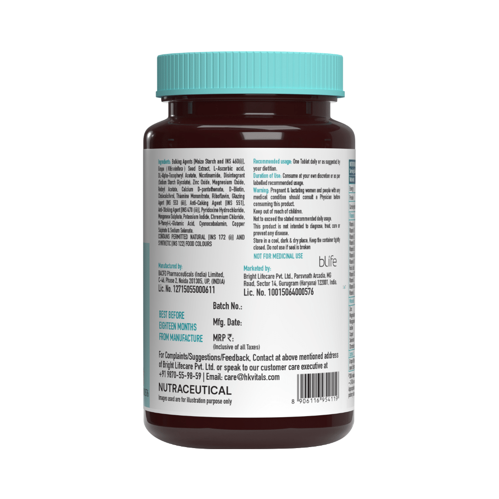 Healthkart HK Vitals Zinc Complex | Multivitamin & Multimineral with Grape Seed Extract for Energy & Immunity | Tablet - Image 3