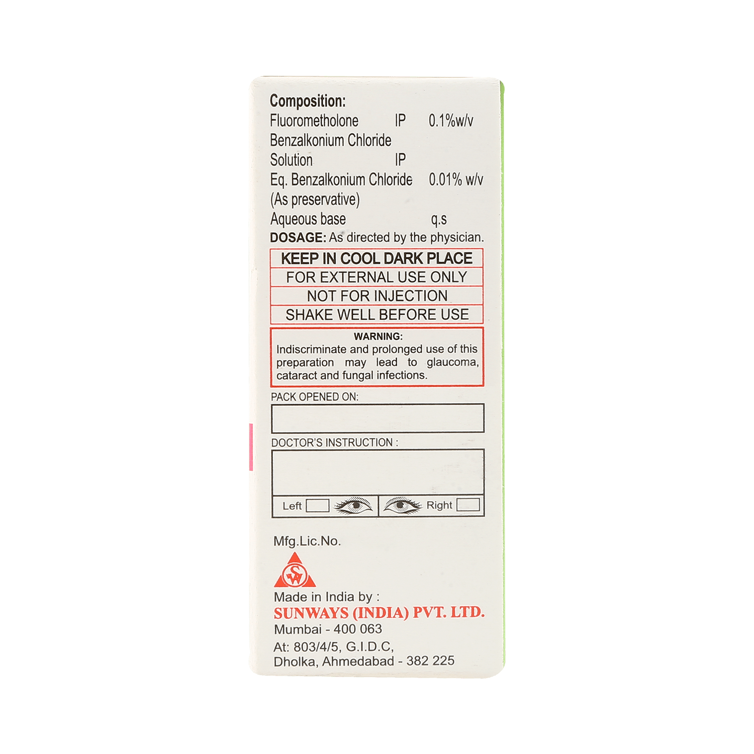 Fluocin Ophthalmic Suspension - Image 3