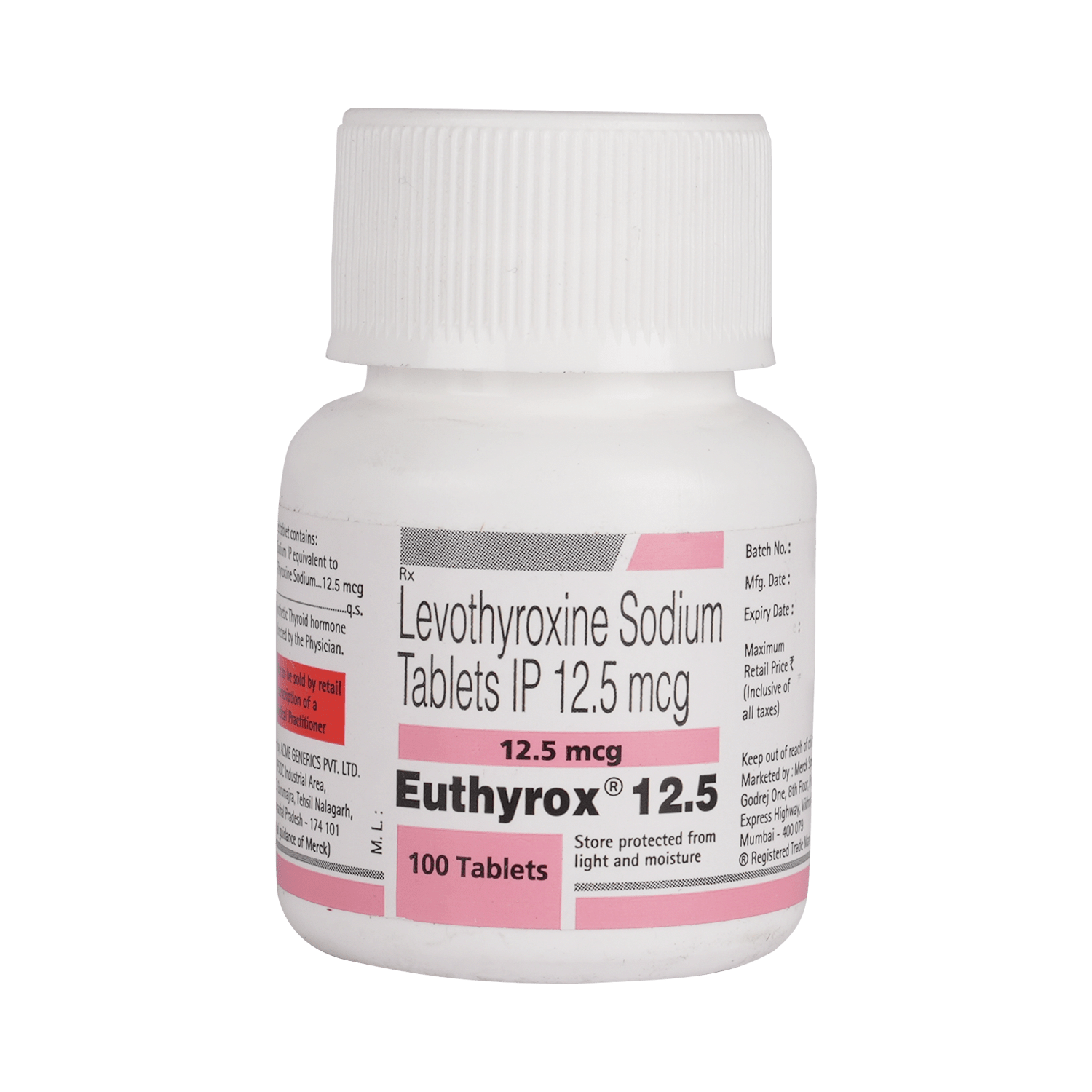 Euthyrox 12.5mcg Tablet - Image 1