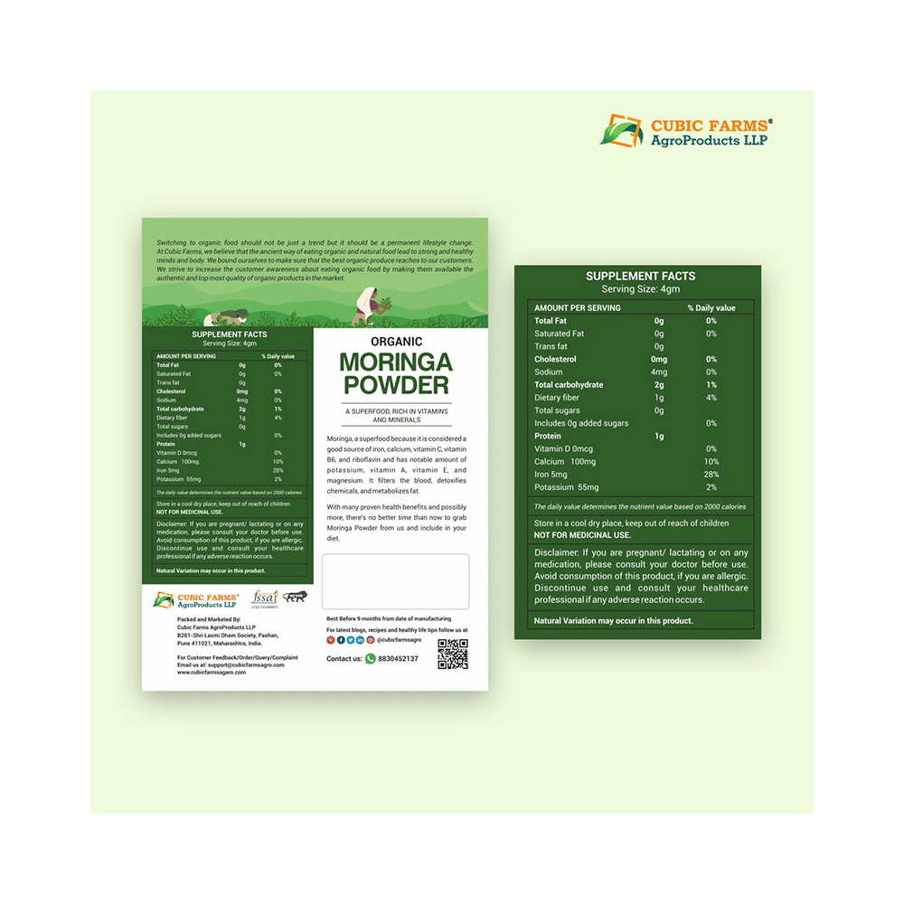 Cubic Farms Organic Moringa Powder - Image 4