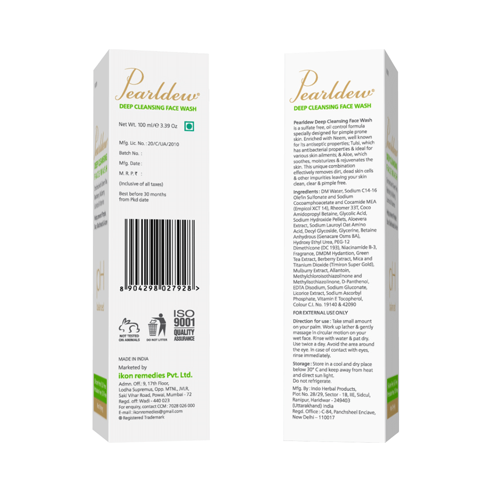 Pearldew Deep Cleansing Face Wash (100ml Each) - Image 3