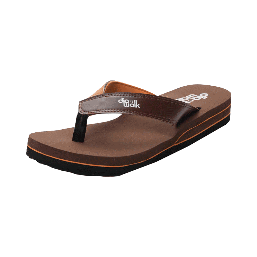 Diawalk DPM 001 Doctor Soft Orthopedic & Diabetic Flip-Flops Slippers For Men Brown 8