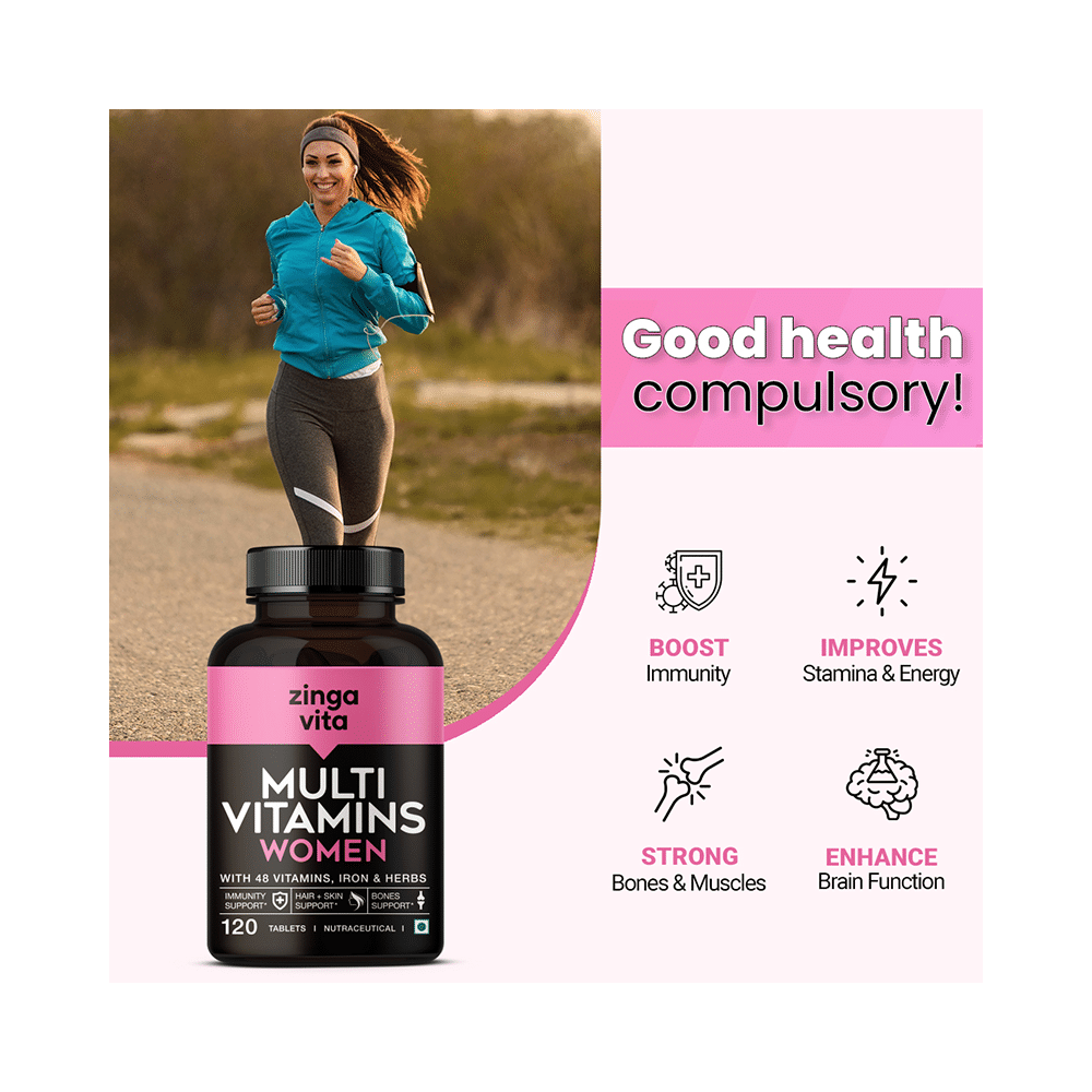 Zingavita Combo Pack of Multivitamin Tablet for Men Multivitamin Tablet for Women (120 Each) - Image 13