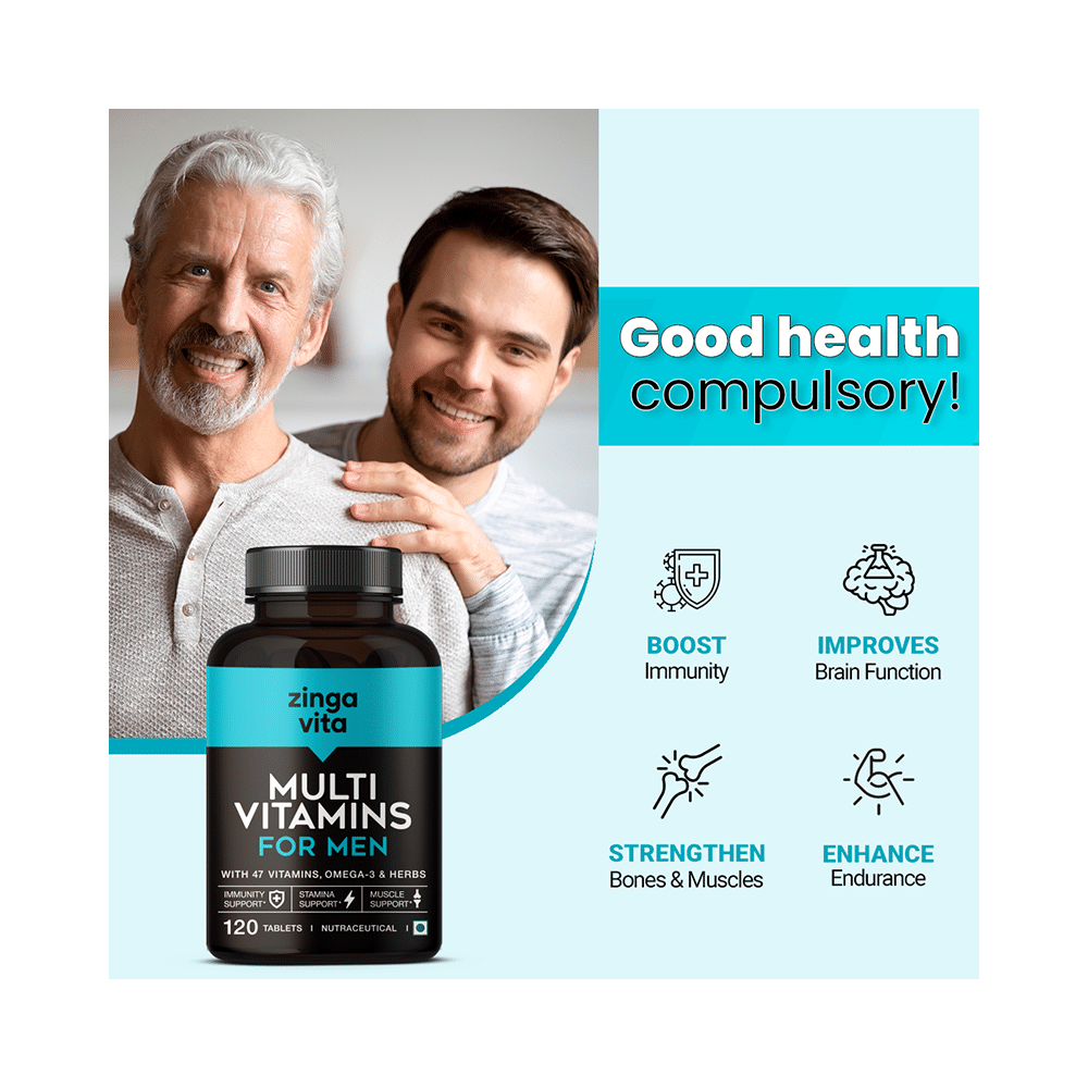 Zingavita Combo Pack of Multivitamin Tablet for Men Multivitamin Tablet for Women (120 Each) - Image 5