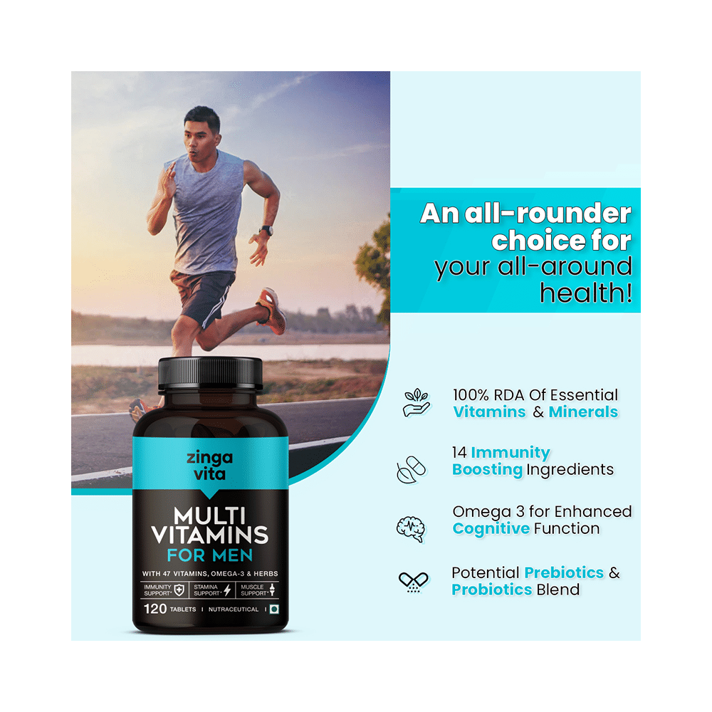 Zingavita Combo Pack of Multivitamin Tablet for Men Multivitamin Tablet for Women (120 Each) - Image 7