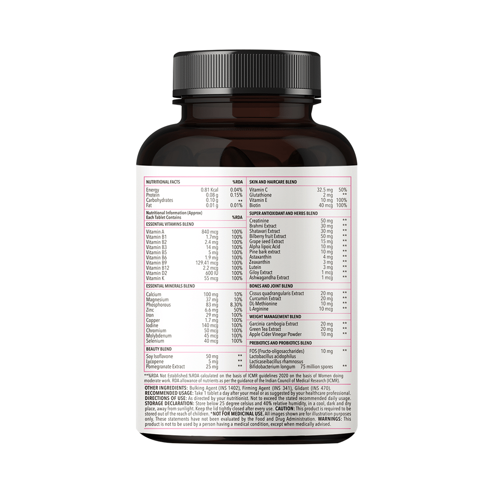 Zingavita Combo Pack of Multivitamin Tablet for Men Multivitamin Tablet for Women (120 Each) - Image 12