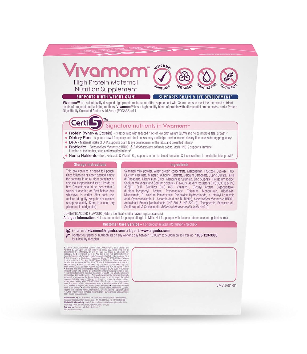 Vivamom SF Sucrose Free Maternal Nutrition Supplement (Vanilla) - Image 2