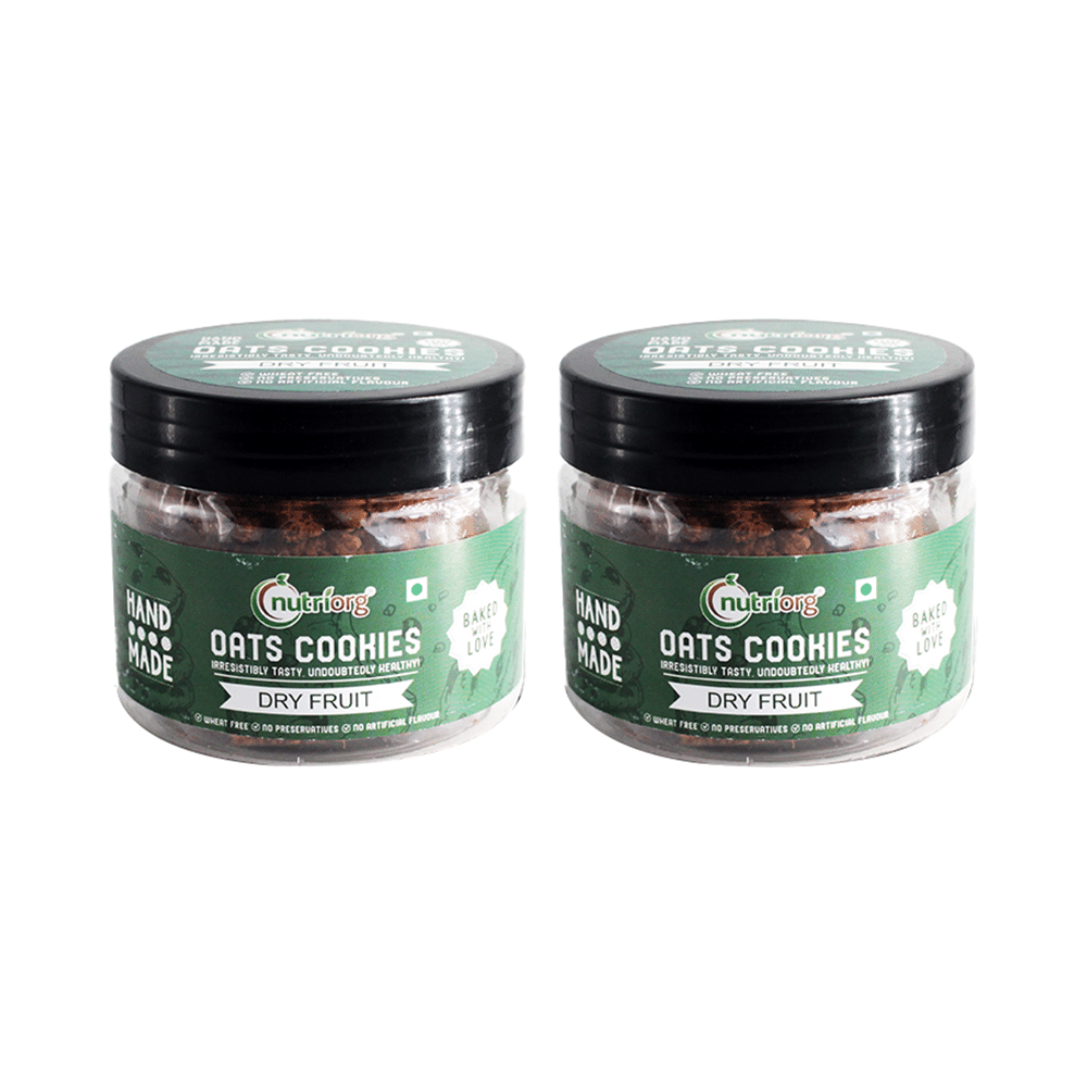 Nutriorg Oats Cookies (110gm Each) Dry fruit - Image 1
