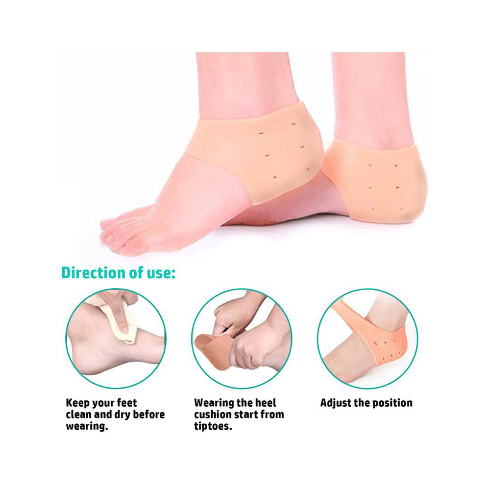 Healthgenie Silicone Gel Heel Pad Socks Aloevera Fragrance - Image 5