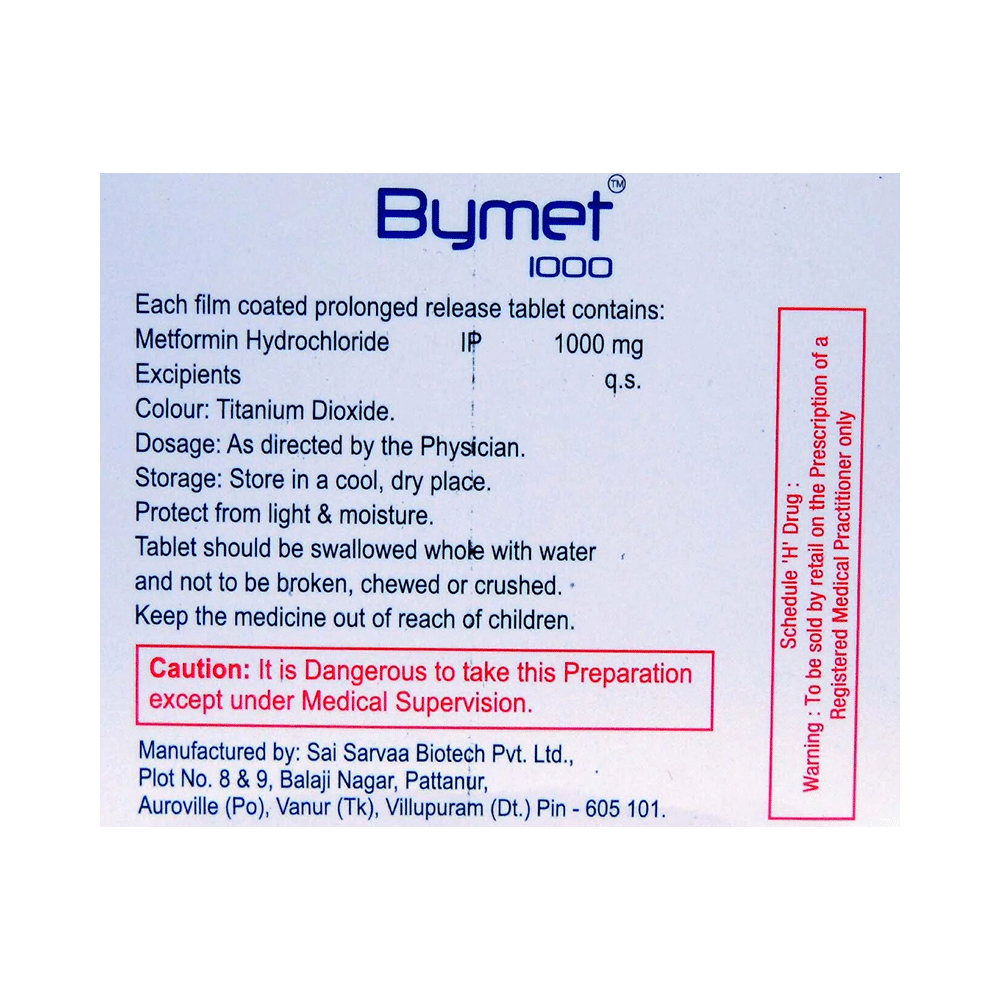 Bymet 1000 Tablet PR - Image 2