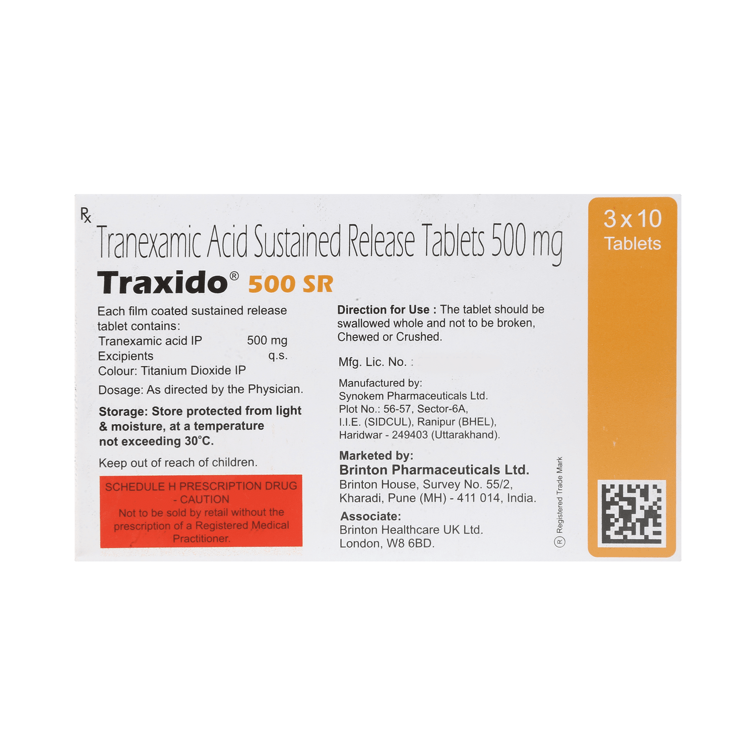 Traxido 500mg Tablet SR - Image 3