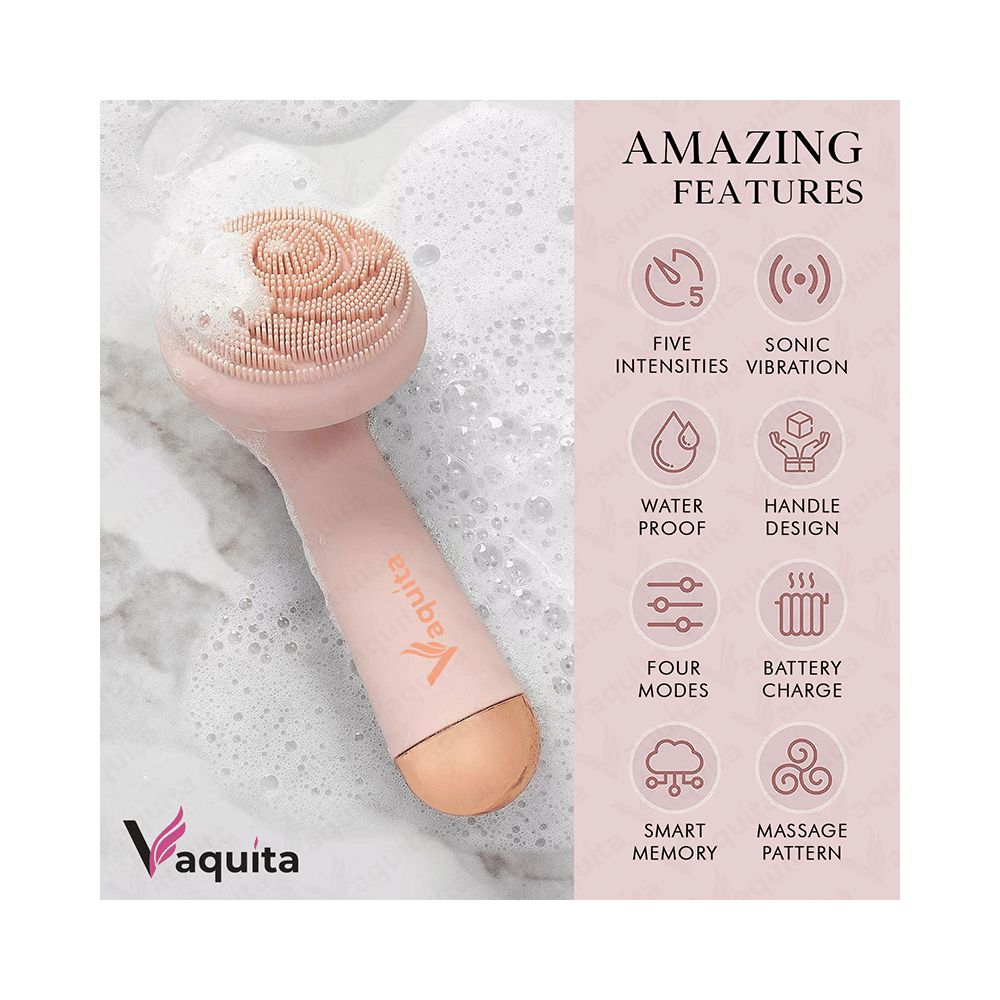 Vaquita Antimicrobial Silicone Face Scrubber and Cleanser Massager - Image 3