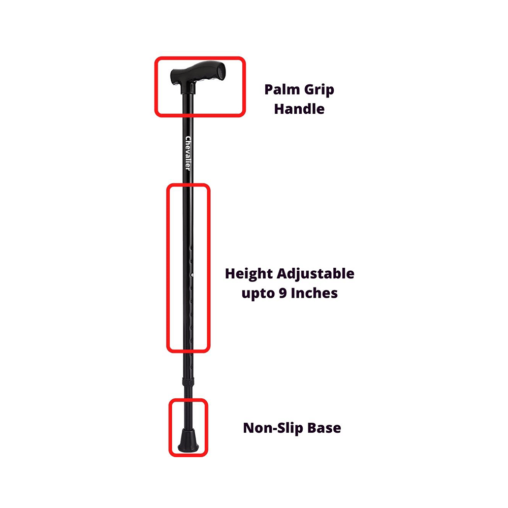 Chevalier Adjustable Walking Stick Steel Black - Image 4